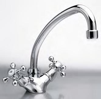 123 IT_ Monoforo lavello, canna girevole a P EN_ One-hole sink mixer, P swivel spout FR_ Mélangeur évier bec P