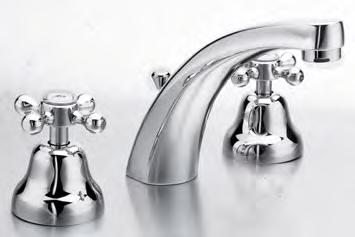 135 IT_ Batteria lavabo, bocca lusso, con scarico EN_ Three holes basin mixer luxury spout, with pop-up waste FR_ Melangeur lavabo trois trous avec