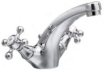 01.145 IT_ Monoforo lavabo, bocca lusso, con scarico EN_ One-hole basin mixer luxury spout, with pop-up waste FR_ Melangeur lavabo bec luxe avec vidage GR_ Αναμικτικη