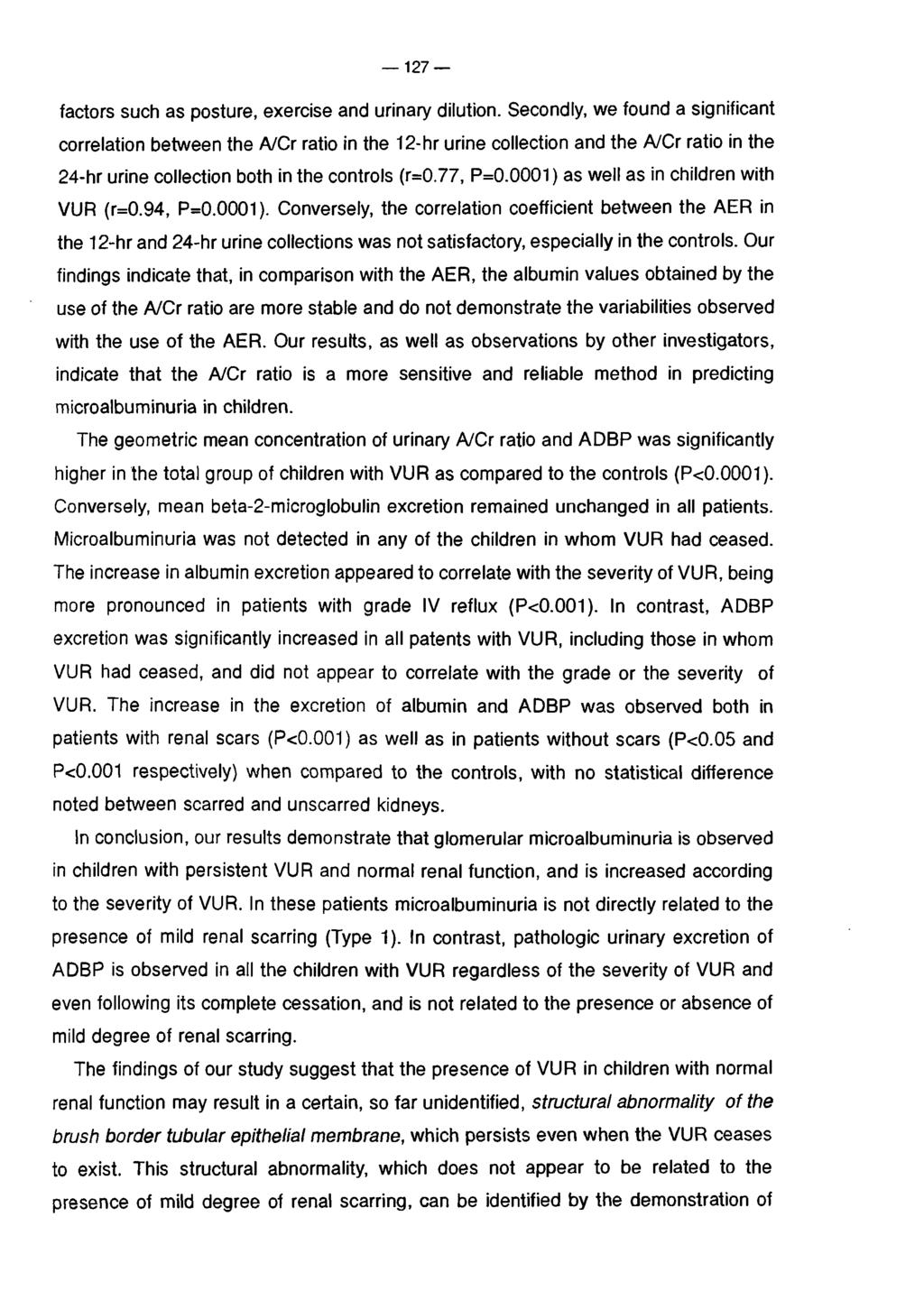 127 factors such as posture, exercise and urinary dilution.