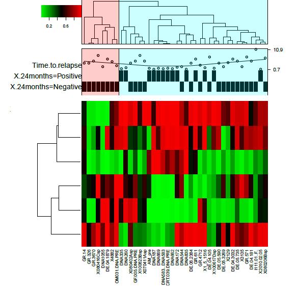 11 θέσεις CpG 6721 CpG Μήνες μέχρι την υποτροπή Χαμηλός αριθμός ΔΜCpG Υψηλός αριθμός ΔΜCpG Χαμηλός αριθμός ΔΜCpG Υψηλός αριθμός ΔΜCpG