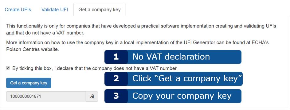 4 Λήψη κλειδιού εταιρείας. Μπορείτε να αποκτήσετε κλειδί εταιρείας για τοπική εφαρμογή του προγράμματος δημιουργίας UFI ακολουθώντας τα βήματα που απεικονίζονται στην Εικόνα 4-1.