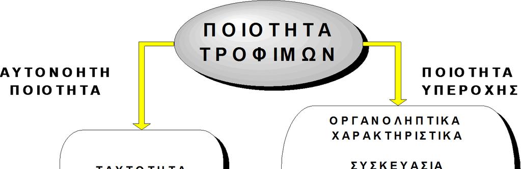 Β) την ποιότητα υπεροχής ή αλλιώς η ποιότητα προστιθέµενης αξίας όπου περιλαµβάνεται η διατροφική αξία, τα οργανοληπτικά χαρακτηριστικά, η χρηστικότητα κ.ά. Εικόνα 1.