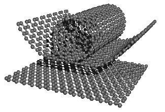 Σχήμα 8. Νανοσωλήνας άνθρακας σαν προϊόν δίπλωσης γραφιτικού φύλλου 1.226.