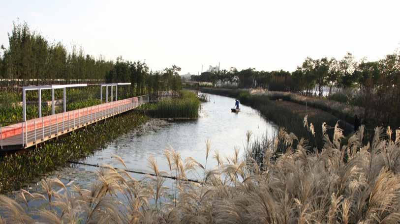 αντιπλημμυρική προστασία αυτοκινητόδρομος ποταμός Huangpu ανάχωμα δημιουργία μιας τεχνητής κοιλάδας μεταξύ του ποταμού Huangpu και του