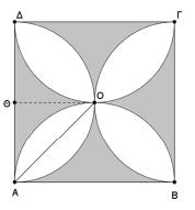 7. Δίνεται κύκλος (Ο,R) διαμέτρου ΑΒ και ημιευθεία Αx τέτοια, ώστε η γωνία ΒΑx να είναι 0 o. Η Αx τέμνει τον κύκλο στο σημείο Γ.
