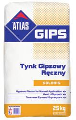 ATLAS GIPS SOLARIS sadrová omietková zmes pre ručnú aplikáciu ručné omietanie stien a stropov hrúbka vrstvy 8-30 mm optimálny čas spracovateľnosti (120 minút) široký rozsah použitia vysoká efektivita
