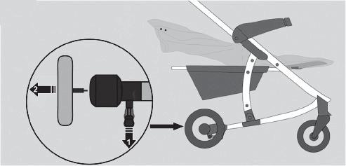 Swivel motion of the front wheels Press down lever C (fig.7-b) on each front wheel in order to activate the swivel function. ATTENTION!