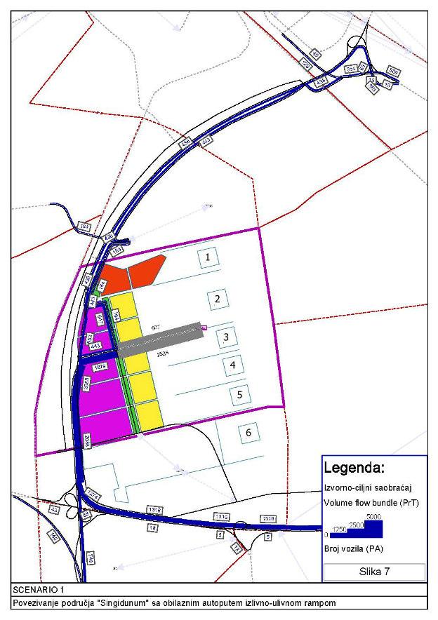 ПЛАН ДЕТАЉНЕ РЕГУЛАЦИЈЕ КОМПЛЕКСА СИНИДУНУМ СЕКТОР 5, ГРАДСКА ОПШТИНА СУРЧИН Сценарио 1а и 1б предпостављају реализацију првих 5 сектора подручја Сингидунум.