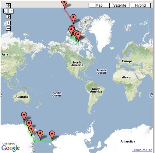 magnetic dip poles during