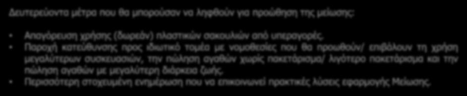 Πρέπει να σημειωθεί ότι όλοι οι διαμορφωτές αποφάσεων αναφέρουν από μόνοι τους αυθόρμητα την υιοθέτηση συστήματος pay-as-you-throw και τάσσονται θετικά προς υιοθέτηση του.