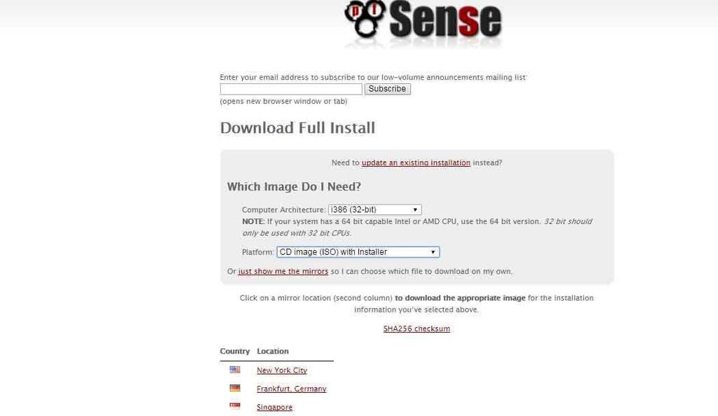 Για το κατζβαςμα του pfsense κα μπω ςτθν επίςθμθ ιςτοςελίδα και κα πάω ςτθν επιλογι Downloads https://www.pfsense.org/download/mirror.php?