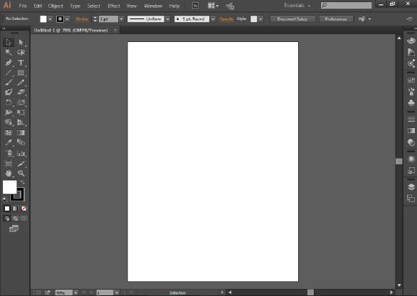 Εικόνα 15 Adobe Illustrator A. Παράθυρα εγγράφου Το παράθυρο εγγράφου εμφανίζει το αρχείο στο οποίο εργάζεστε.