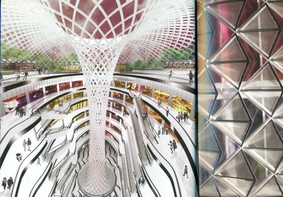 Tower / Shopping Mall Nanjing 2016 Arch: Helmut Jahn Υλικό με μη προσδιορισμένη προέλευση.