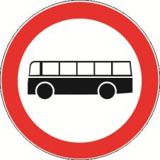 6) prometni znak zabrana prometa za autobuse (B06) oznaĉava cestu, odnosno dio ceste na kojem je zabranjen promet autobusima; Prometni znak B06 7) prometni znak zabrana prometa za teretne automobile