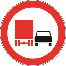 Prometni znak B32 33) prometni znak zabrana pretjecanja za teretne automobile (B33) oznaĉava cestu ili dio ceste na kojem je teretnim automobilima, ĉija najveća dopuštena masa premašuje 3,5 t,