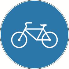 biciklistiĉka traka (B47) oznaĉava dio kolnika kojim se moraju kretati bicikli, a zabranjeno je