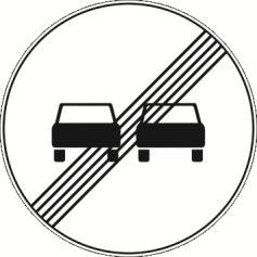 Znak se izvodi najmanje s razredom retrorefleksije RA2; Prometni znak C10 9) prometni znak prestanak zabrane pretjecanja svih motornih vozila osim mopeda (C11)