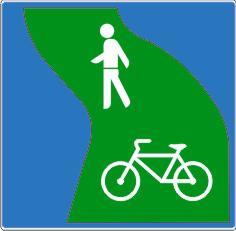 23) prometni znak zelena površina za pješake i bicikliste (C33) oznaĉava mjesto na kojem se ulazi u zonu zelenih površina namijenjenu za pješake i