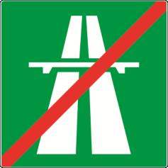 61) prometni znak završetak autoceste (C79) oznaĉava mjesto na kojem se završava