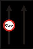 Kad se znak koristi kao dio privremene regulacije prometa ima podlogu naranĉaste boje; Prometni znak C123 Prometni znak C124 100) prometni znak predznak za preusmjeravanje prometa na cesti s