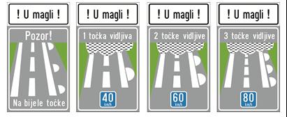 Prometni znak postavlja se na autocestama; Prometni znak C144 114) prometni znak krivi smjer (C145) oznaĉava dio ceste u kojem je zabranjeno daljnje kretanje.