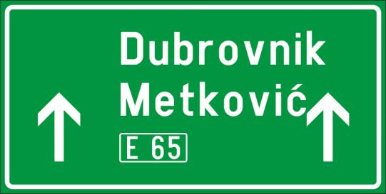 Prometni znak D15 Prometni znak D16 Prometni znakovi obavijesti za vođenje prometa u petom stupnju jesu:
