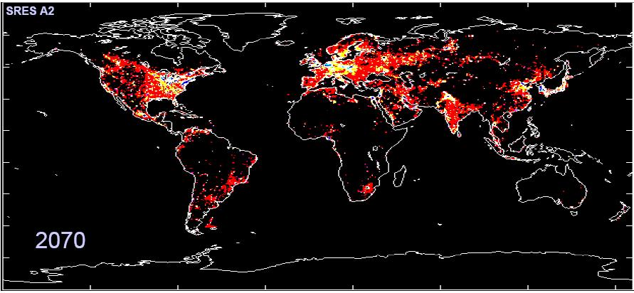 Night lights in 2070