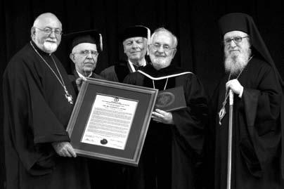 Lewis Patsavos, Professor of Canon Law, and Dr. Thomas C. Lelon, Vice Chair.