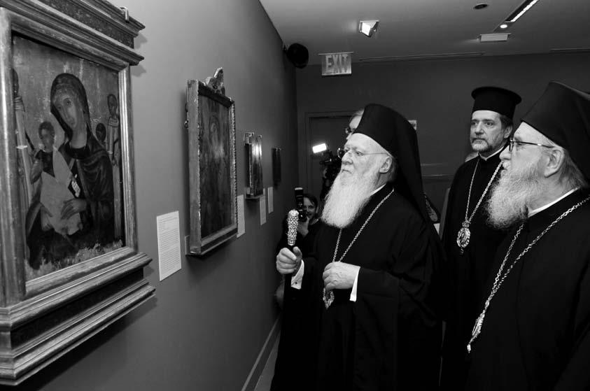 Ecumenical Patriarch Bartholomew visited the Museum of Biblical Art (MOBIA) at the American Bible Society in New York City where he viewed an