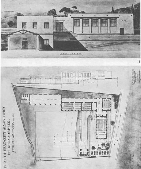 εικόνα 15 (δεξιά): ο αρχιτέκτονας Νίκος Μητσάκης εικόνα 16: Ν. Μητσάκης Δημοτικό Σχολείο Κεφαλόβρυση, 1928, όψη και κάτοψη 2.