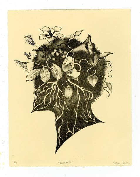As the image goes through each phase the frame deteriorates a little bit more. The increasing force of life in the image bursts out of the frame containing it.