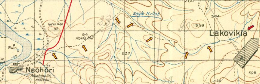 α. β. Χάρτης του 1916 κλίμακας 1:50,000 γ.