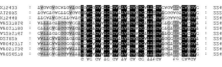 Η ευθυγράμμιση έγινε με το πρόγραμμα CLUSTAL V.