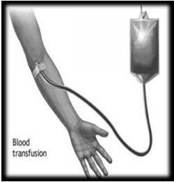 Η ταχεία ενδοφλέβια χορήγηση διαλύματος Ringer s lactated ή φυσιολογικού ορού ( 2000ml), αποτελεί ενδεδειγμένη ενέργεια στην αναπλήρωση του ενδοαγγειακού όγκου, μέχρι ν αρχίσει η μετάγγιση αίματος.
