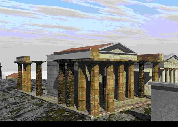Ο αρχαϊκός ναός της Αθηνάς Παλλάδος που καταστράφηκε από τους Πέρσες.