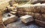 Το αμυντικό σύστημα της Λαμίας, όπως και πολλών θεσσαλικών πόλεων, στηριζόταν στην οχυρωμένη ακρόπολη και στο τείχος της κάτω πόλης.