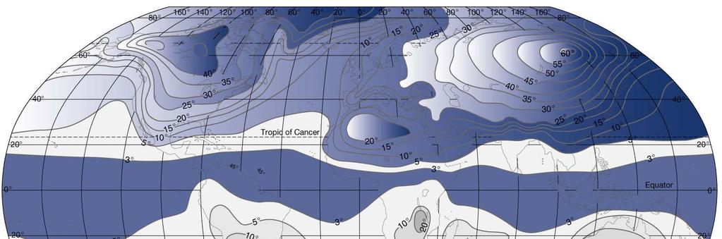 Srface temperatre range that reslts in the monsoon Sea