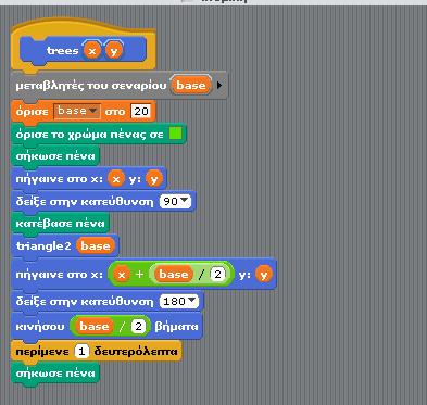 Δοκίμαζε λα εηζάγεηο κηα κεηαβιεηή «base» ζηε δηαδηθαζία, ε νπνία λα απνζεθεύεη ην κήθνο ηεο πιεπξάο ηνπ ηξηγώλνπ, όξηζέ ηελ θαη ρξεζηκνπνίεζέ ηελ όπνπ ρξεηάδεηαη κέζα ζηε δηαδηθαζία.