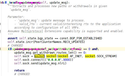Παράρτημα κώδικα-ρυθμίσεων Έλεγχος υποστήριξης του BGP Capability NLRI-URI, γραμμές 170-188 Στο αρχείο ryu/service/protocols/bgp/peer.