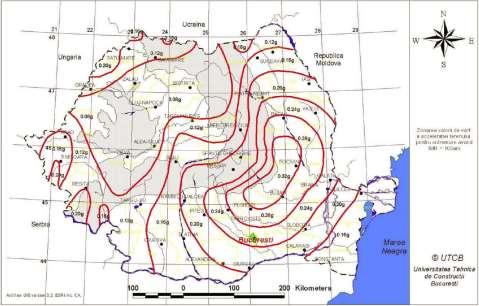 Figura nr.4 Zonarea teritoriului Romaniei in termeni de valori de varf ale acceleratiei terenului pt cutremure avand intervalul mediu de recurenta IMR=100 ANI C.1.4. Conditii hidrografice Amplasamentul depozitului de ingrasaminte chimice este situat pe pe malul stang al raului Jiu.