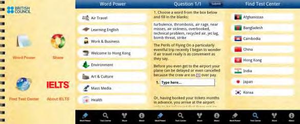 IELTS Word Power: ένα σημαντικό παιχνίδι για κινητό, που και αυτό δημιουργήθηκε από το British Council, και είναι κατάλληλο για τους εξεταζόμενους στο IELTS.