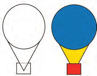 1); 2 Με κύκλο, τρίγωνο και τετράγωνο σχεδιάσαμε ένα αερόστατο (εικ. 2).