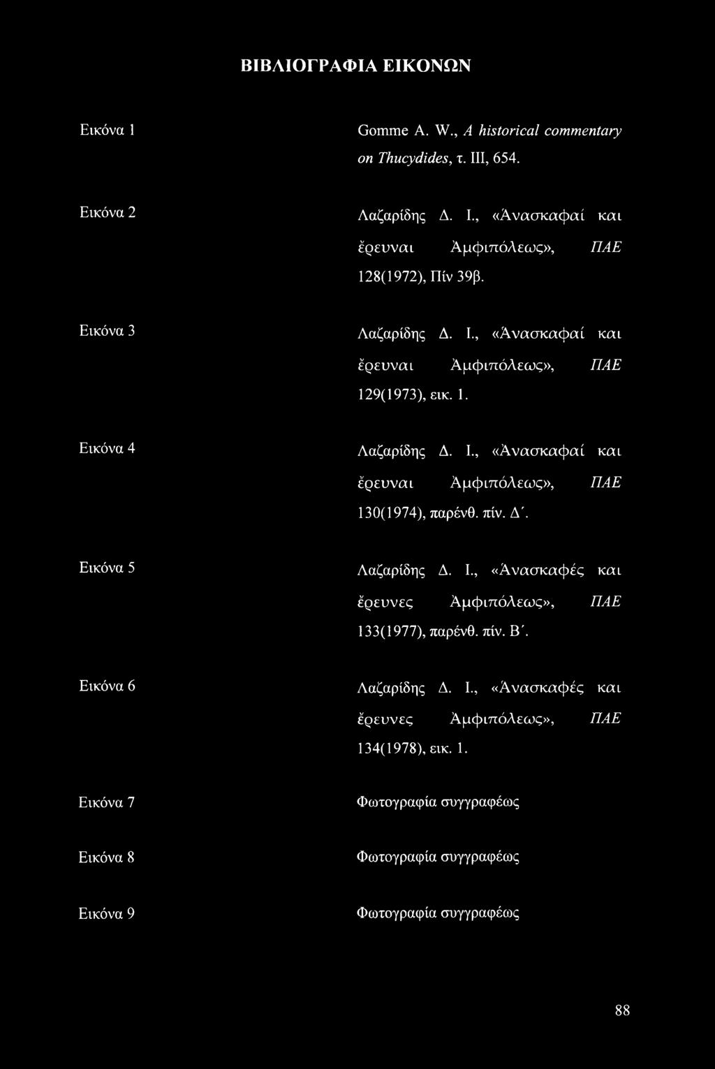 πίν. Δ 2 Εικόνα 5 Λαζαρίδης Δ. I., «Ανασκαφές και έρευνες Αμφιπόλεως», ΠΑΕ 133(1977), παρένθ. πίν. Β'. Εικόνα 6 Λαζαρίδης Δ. I., «Ανασκαφές και έρευνες Αμφιπόλεως», ΠΑΕ 134(1978), εικ.