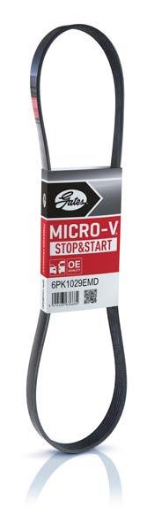 MICRO-V STOP&START Ο ΙΜΑΝΤΑΣ STOP-START Σχεδιασμένος για αυτοκίνητα που διαθέτουν σύστημα stop-start με μετάδοση κίνησης με ιμάντα Τα συστήματα stop-start εξοικονομούν καύσιμα, μειώνουν τις εκπομπές