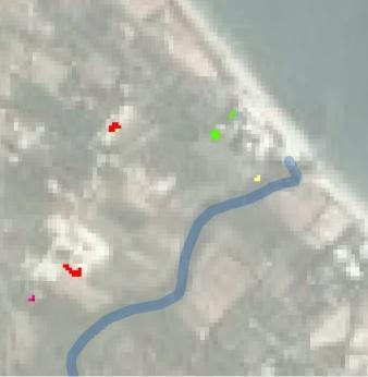 Χωρική κατανομή εκτιμώμενης αστικής ζημιάς ανά 5 m x 5 m κελί Πιστοποίηση μοντέλου εκτίμησης της πλημμυρικής