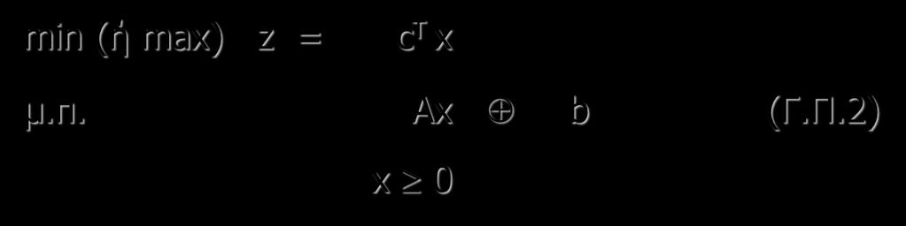 Μαθηματικό Πρότυπο (6) Συμπαγής μορφή (χρήση