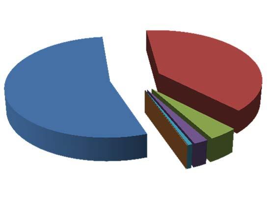ΥΠΕΝ / ΕΓΥ του Yδατικού Διαμερίσματος Θράκης (GR12) 54,8% 40,2% Άρδευση Υ/Η παραγωγή Ύδρευση Βιομηχανία 0,06% 4,14% 2% 0,65% Κτηνοτροφία Τουρισμός Σχήμα 3.