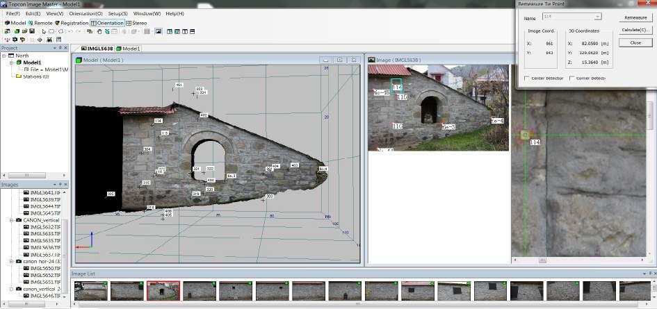 Image registration 69 Combination of the 3D model with color high res digital photos Orientation of all images in a combined adjustment $ Accuracy achieved: S x =1.4 cm, S y =0.