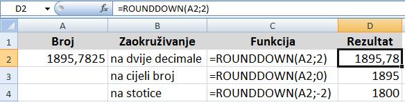 3.6. Matematičke funkcije Matematičke i trigonometrijske funkcije (Math & Trig), sukladno nazivu, služe za algebarske i trigonometrijske izračune.